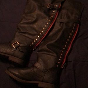 Wide calf over the knee boots